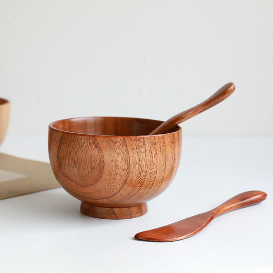 Wooden Facial Mask Mixing Bowl + Stick Three-piece Set