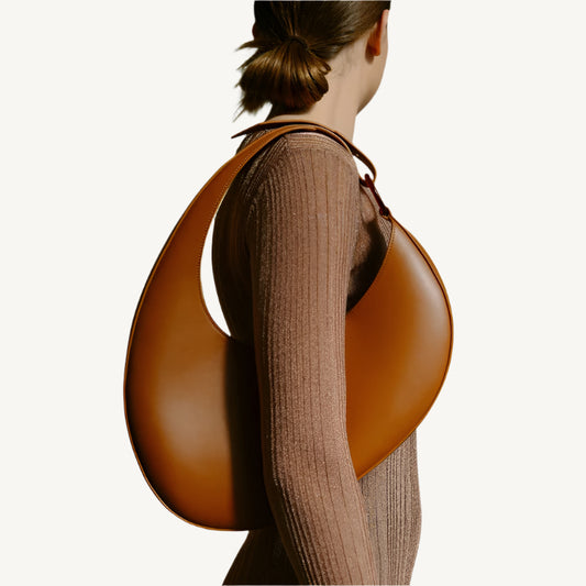 Trendy Super Personality Crescent Shape Large Capacity Underarm Bag