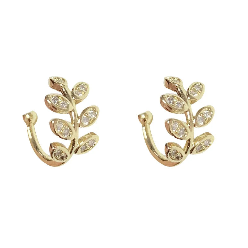 Fashion Small Ear Cuff Earring for Women Ear Clip Gold Color No Piercing Fake Cartilage Earrings