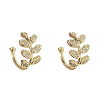 Fashion Small Ear Cuff Earring for Women Ear Clip Gold Color No Piercing Fake Cartilage Earrings