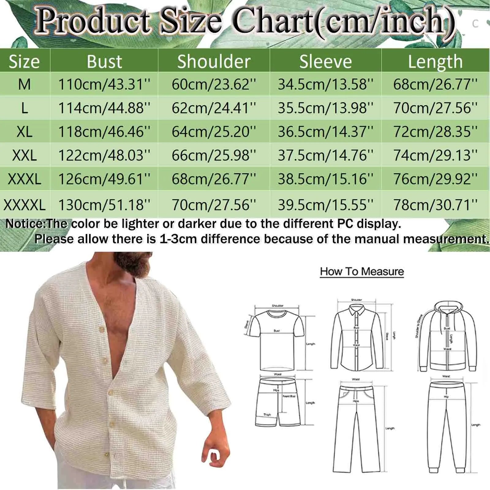 Stylish Shirt for Men Long Sleeve V Neck Top Men Clothing Camisas