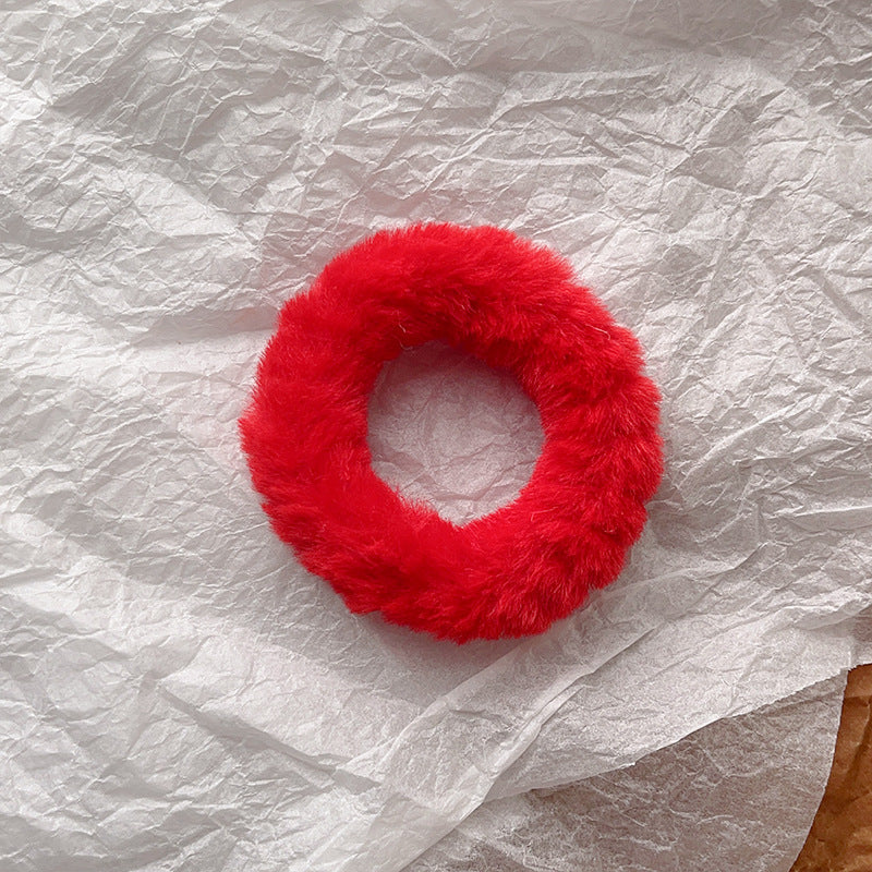 Cute Plush Large Intestine Hair Ring