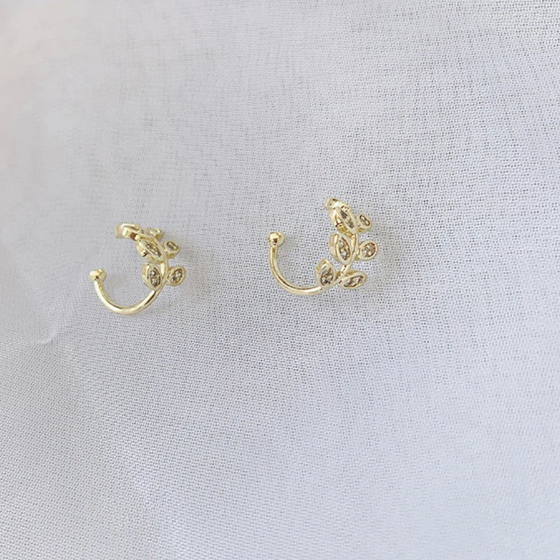 Fashion Small Ear Cuff Earring for Women Ear Clip Gold Color No Piercing Fake Cartilage Earrings