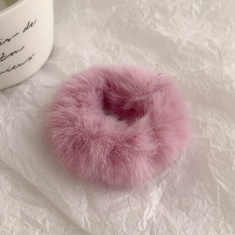 Cute Plush Large Intestine Hair Ring