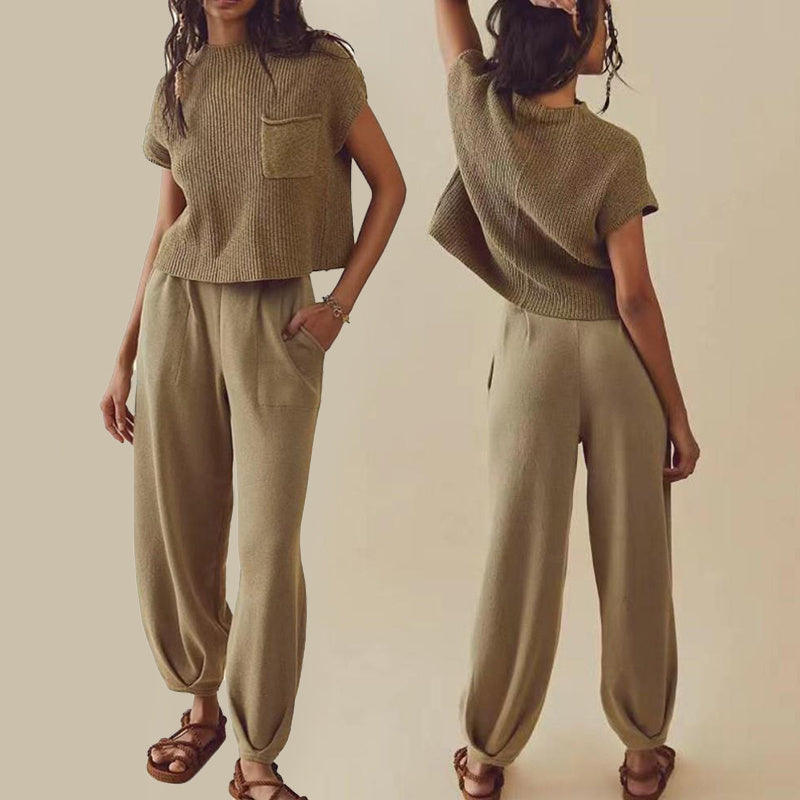 Top And Loose Pants Fashion Tracksuit Lounge Sets