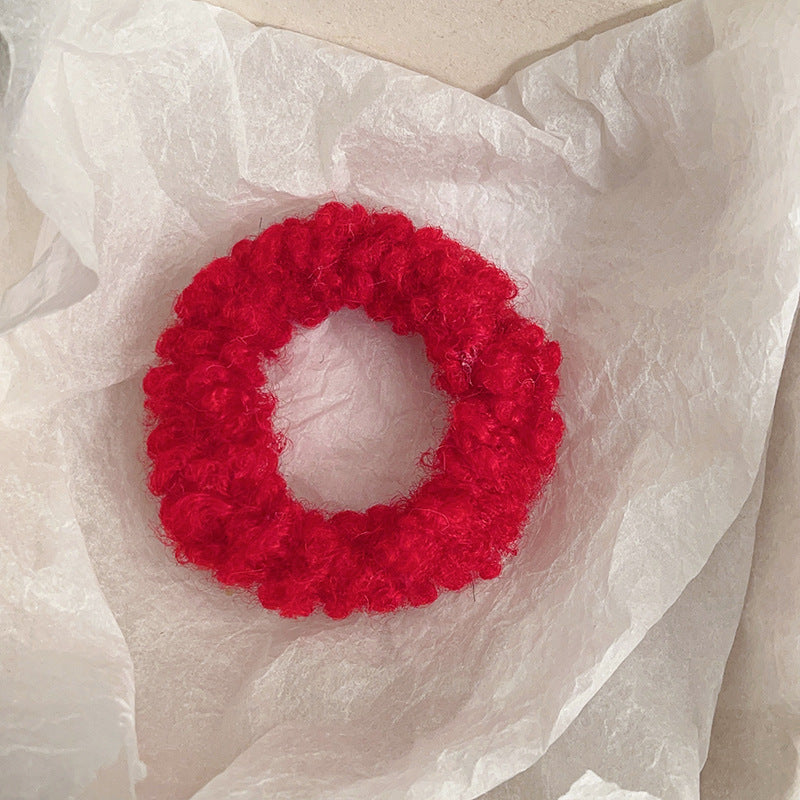 Cute Plush Large Intestine Hair Ring