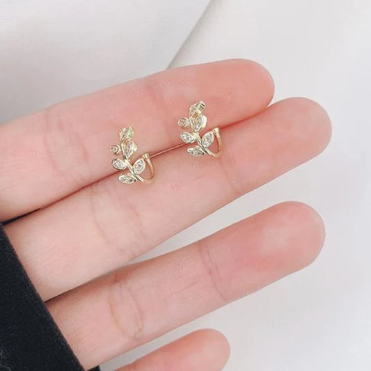 Fashion Small Ear Cuff Earring for Women Ear Clip Gold Color No Piercing Fake Cartilage Earrings