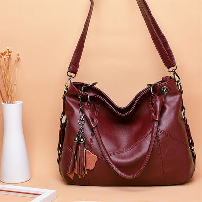 Soft Leather Tassel  Handbags 