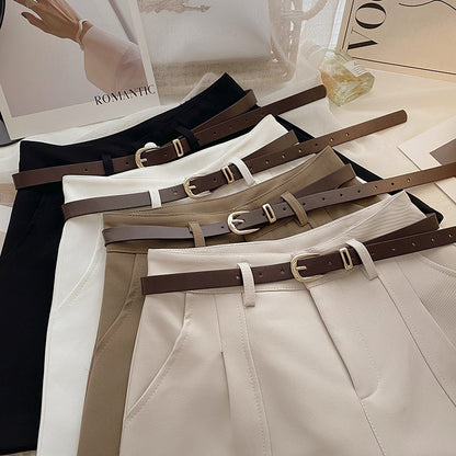 Simple High Waist A- Line Wide Leg Pants