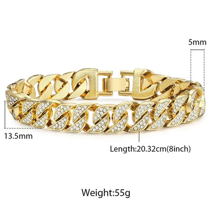 Gold Curb Cuban Bracelet