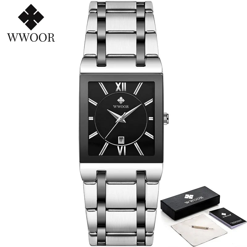 WWOOR Gold Square Men's Quartz Watch