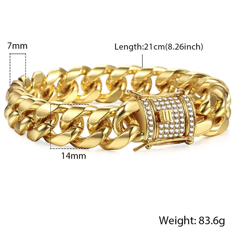 Gold Curb Cuban Bracelet