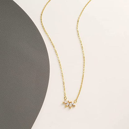 Minimalist Shining Flower Petal Necklace