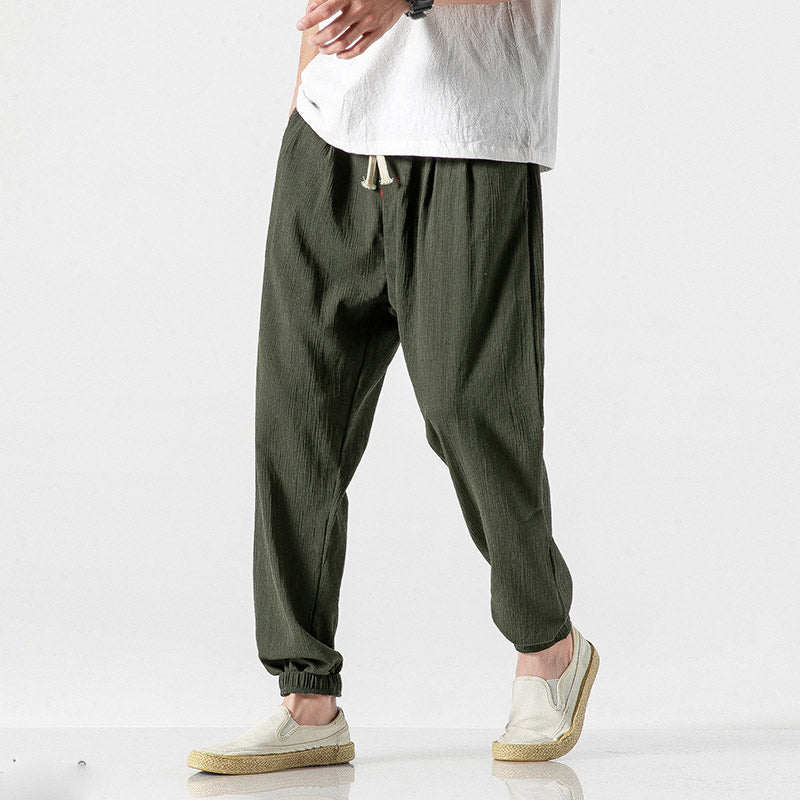 Fashion Men's Cotton And Linen Harem Pants