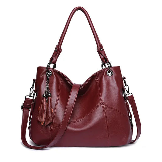 Soft Leather Tassel  Handbags 