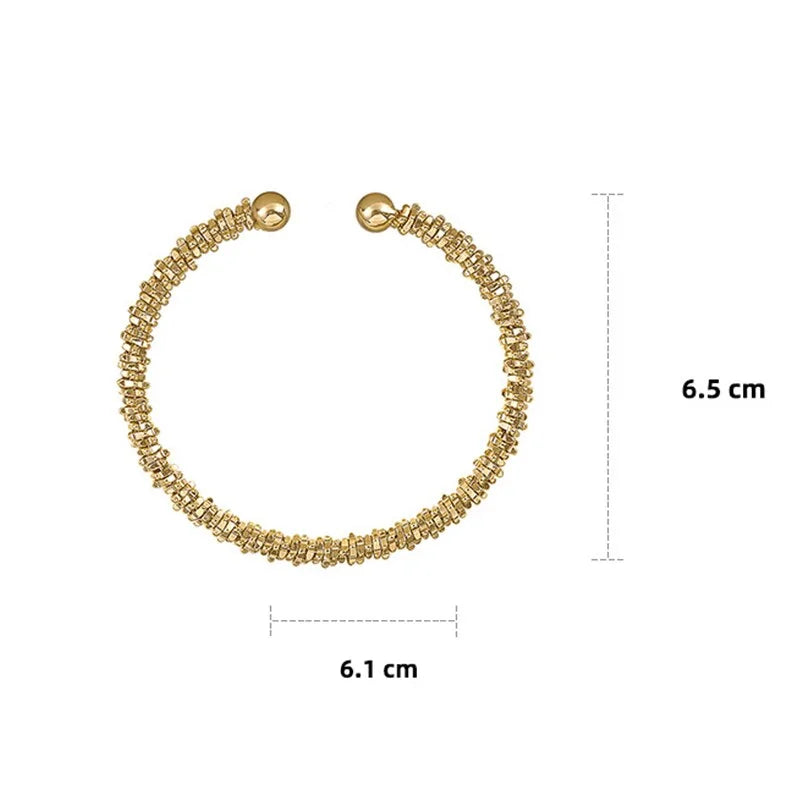 Gold Metal Open Bracelet